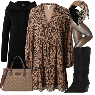 Outfit mit Beige/Braun Schal/Bandana/Kopftuch/Tuch About You "Modischer Look für den Herbst"