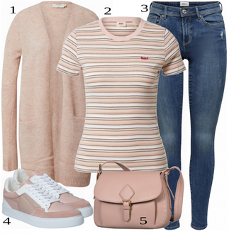 Outfit s Bezhovo Голям размер Cream "Пролетен тоалет за жени"