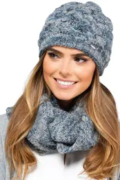 Woman's Set Hat&Chimney K.19.241.12 Navy Blue
