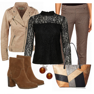 Outfit mit Schwarz Schultertasche Desigual "OnlyBluse"