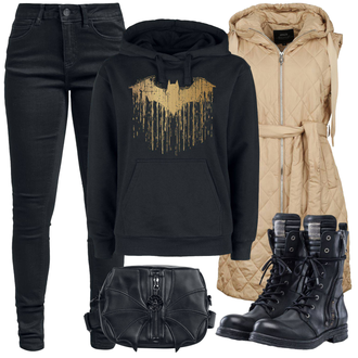 Outfit mit Beige/Khaki/Braun Trachtenweste/Ärmellose Weste/Kurze Weste/Leichte Weste/Steppweste/Lange Weste Hailys "Freizeit Outfit"