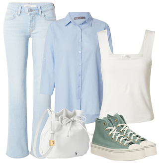 outfit mit Converse "poletna obleka"