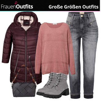 Outfit mit Kurzmantel miamoda "Farbliches Outfit für Mollige"