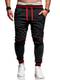behype. Herren Lange Trainingshose Jogging-Hose Sporthose 60-52 Dunkelgrau-Rot M