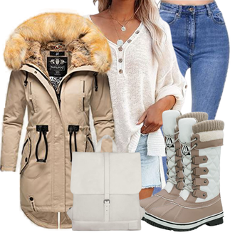 Winter Outfits mit Beige/Khaki/Weiß/Dunkelgrün/Braun Thermostiefel/Wasserdichter Stiefel/Winter Sneaker/Herren Lederschuhe/Wattierte Stiefel/Schneestiefel Mishansha "Outfit Für Den Winter"