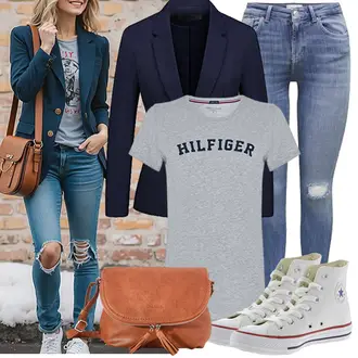 Hochzeit Outfit mit Grau/Hellgrau/Creme/Khaki/Blau/Weiß Sneaker Mit Seitlichem Reißverschluss/Canvas-Sneaker Converse "Perfekt für die Freizeit"Look: Hochzeit, Schule, Pop Konzert, Standesamt