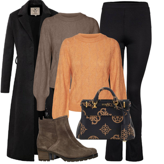 Slim fit Outfit met zwart/wit/purper Women's Trenchcoats/Wintermantel Lange Winterjas/Wollen Mantel/Wollen Winterjas/Trenchcoat/Militaire Mantel/Lange Mantel/Lange mantel/Geklede Mantel/Slip Jas versano "Winterlook Voor Modieuze"
