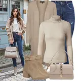 Bleu foncé Jeans Taille Haute Tenues pour Femmes image