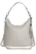 AmbraModa GLX09 - Damen Handtasche Schultertasche Beutel aus Echtleder (Beige)