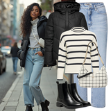 Weiß Rollkragenpullover Outfits für Damen image