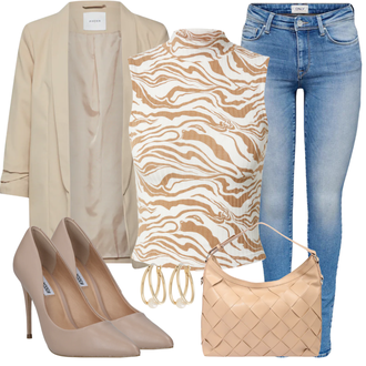 Kurz/Mini Outfit mit Grau Hemd Edited "Schickes Sommer Outfit"