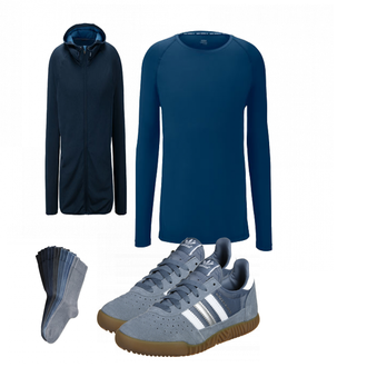 Outfit mit Weiß Sneaker Adidas "Tchibo Sport"