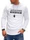 JACK & JONES Herren Sweatshirt Pullover Print Rundhals Streetwear 4 Elements (Medium, White Melange)