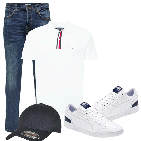 Weiß Poloshirt Tommy Hilfiger kombinieren