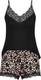 Hunkemöller Dames Korte pyjama set Painted Leopard - maat L