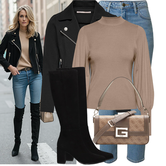 Jeans Outfits Elegant met Lichtblauw/blauw Dames 7/8 Lengte Jeans/Sportschoenen/Push up Jeans/Jeans met Normale Pasvorm/Slip-on jeans/Lederen Schoenen/Sweat Jeans/Thermo Jeans/Мужская Кожаная Куртка/Winterjas Lee, Khaki/grijs/bruin/beige Basic Trui/Carmen Trui/Kasjmier Trui/Fijn Gebreide Trui/Trui met opstaande kraag/Trui met Ronde Hals/Eenvoudige Trui/Coltrui VERO MODA, zwart Kniehoge Laars/Platte Overknee Laars/Lange Enkellaarsje/Sok Schoen Vrouw/Overknee Laars/Wijdkuit laars/Rijlaars/Klassieke laars/Spitse Laars lina locchi , beige/grijs/bruin Schoudertas/Brief Portemonnee/Schooltas/Schoudertas Guess "Modieuze lente-outfit"Look: Jaren 50, Jaren 60, 70s, Casual, Klassiek, Egirl, Elegant, Extra groot, Naadloos, Simpel, Unisex, Vintage, Jaren 20, Soft girl, Kantoor, Old Money, Premium, Elegante, Duckfeet, Glamoureus