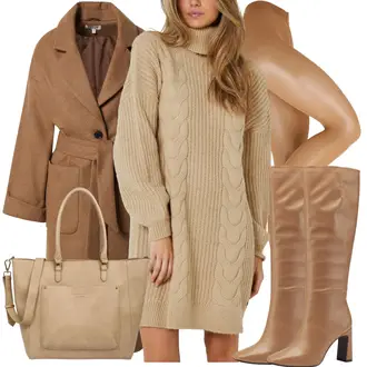 Outfit Inspo Schule mit Braun/Khaki/Beige Übergangsmantel/Kaschmir Mantel/Lodenmantel/Langer Mantel/Langmantel/Midi Mantel/Oversize Mantel/Women's Trenchcoats/Vintage Mantel/Wollmantel/Wollmantel Edited "Einzigartiges Outfit Inspo"Look: Konzert, Hütten, Muttertag, Schule, Besondere Anlässe