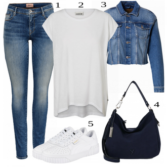 tenues avec Bleu Veste en Jean Only "vêtements de printemps"