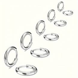 A Set Of Women's Bracelet, Women's Small Hoop Earrings, Women's Cartilage Mini Coil Earrings, Suitable For Multiple Piercings, Women's Stud