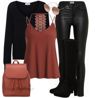 Outfit mit Schwarz Stiefel Tom Tailor "Stylisches Outfit für den Frühling"