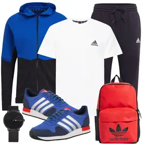 Outfit mit Rot Rucksack Adidas Originals "Cooler Look für den Frühling"