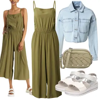 Outfit mit Grün Jumpsuit/Overall/StrickKleid GAP "Vestito per l'estate"