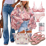 Retro Wide Leg Jeans Outfits image