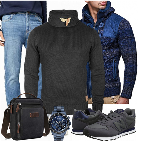 Blau Jacke Winter Parka !Solid kombinieren