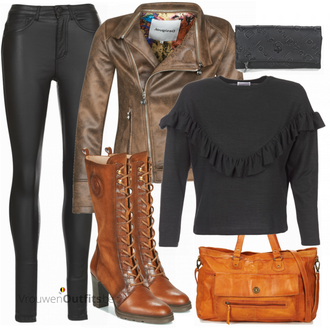 Outfit met bruin Desigual, Accessoire Desigual "Winterlook voor modieuze vrouwen"