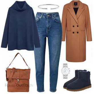 Outfit mit Blau Stiefel UGG "Tolles Freizeitoutfit"