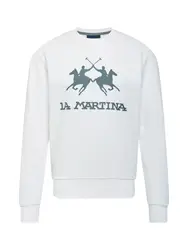La Martina Sweatshirt offwhite / basaltgrau