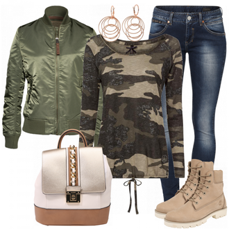 Outfit mit Grau Sommerjacke Alpha Industries "Abelarda"