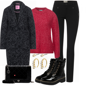 Outfit mit Schwarz Schuh Stiefel river island "Trendiges Herbst Outfit"