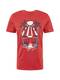 JACK & JONES T-Shirt ''''JORDONUT'''' rot / schwarz