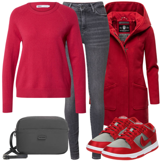 Chaleur tenues avec Rouge foncé/Rouge Manteau de Plongée/Duffle Manteau/Manteau Polaire Tricot/Manteau en Polaire/Manteau Coupe Slim/Manteau à Capuche/Manteau avec Fermeture Éclair/Manteau d'Hiver Manteau de Laine/Manteau en Laine Polaire/Parka grande taille MARIKOO "Parfait Pour L'automne"