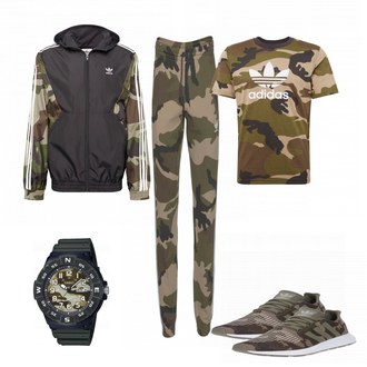 Outfit mit Beige Sneaker Adidas "Adidas"