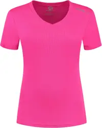 Rogelli Promo Sportshirt - Korte Mouwen - Dames - Roze - Maat XL