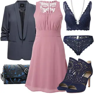 Outfit s Růžová/Fialová Šaty Do Áčka/Šaty pro Družičku/Ležérní Šaty/Šaty na Konfirmaci/Šaty Fit & Flare/Šaty s výstřihem/Žerzejové Šaty/Občanské šaty/Společenské šaty pro hosta/Pouzdrové Šaty/Skater šaty/Šaty Bez Rukávů/Letní Šaty/Sportovní Šaty About You "Stylová letní nálada"