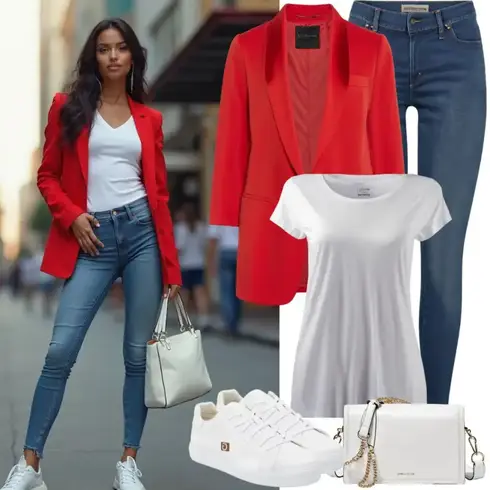 Kombinirajte Plava/SvjetloPlava Kožna Jakna/High Waist Traperice/Push-up Traperice/Kožne Cipele/Termo Traperice/Zimska jakna Dorothy Perkins