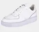 Blanc Baskets Basses Cuir pour Femme