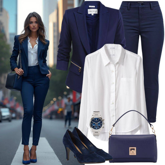 Dlouhé Outfit s Tmavě modrá Lidové Sako/Kožená bunda pro muže/Dvojřadový Sako/Elegantní Sako Polo Ralph Lauren "Elegantní obchodní oblečení"