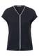 CECIL Damen Unifarbenes Shirt mit Ripp in Blau