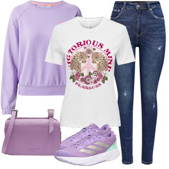 Outfit mit Laufschuh Adidas Performance "Lässiger Freizeit Look"