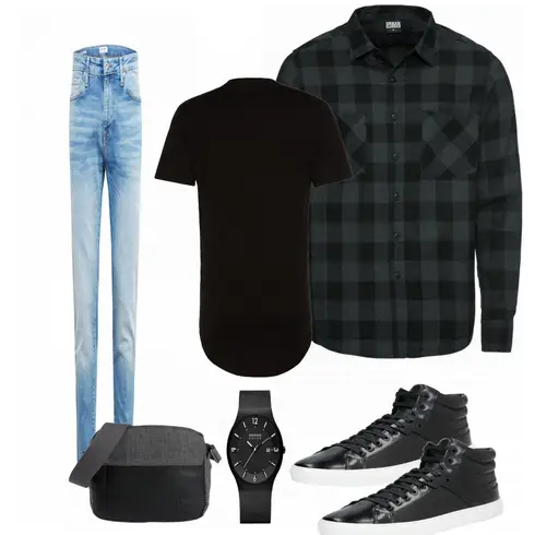 Schwarz T-Shirt Only & Sons kombinieren