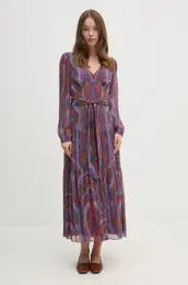 Obleka Lauren Ralph Lauren roza barva, 250940218