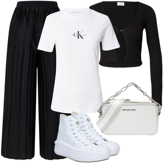 Hochzeit Outfit mit Weiß/Creme Plateau-Sneaker/Canvas-Sneaker/Sneaker Mit Seitlichem Reißverschluss Converse "Outfits für jeden Tag"Look: Konzert, Schule, Hochzeit