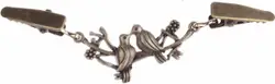 Fako Bijoux - Vestsluiting - Vestclip - Sjaalspeld - Vestklem - Vogels - Bronskleurig