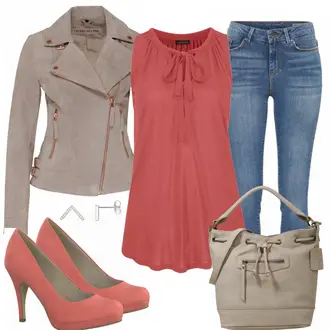Gefütterte Outfit mit Grau/Beige/Lila/Braun Mantel/Herbstjacke/Bikerjacke/Cordjacke/Außergewöhnliche Jacke/Jacke mit Seitlichem Reißverschluss/Lederjacke/Motorradjacke/Frühlingsjacke/Sommerjacke/Wolljacke Freaky Nation "Quincy"