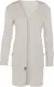 Knit Factory Ruby Gebreid Vest Beige - Gebreide dames cardigan - Middellang vest reikend tot boven de knie - Beige damesvest gemaakt uit 10% wol, 5% Alpaca, 10% viscose en 75% acryl - 36/38 - Met steekzakken