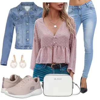 Ultra Flex Outfit mit Rosa/Grau Skechers "Perfekt Für Den Frühling"